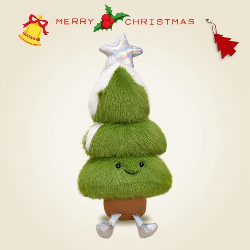 Plush Christmas Tree Ornament Soft Fabric Holiday Party Props Photo Accessories