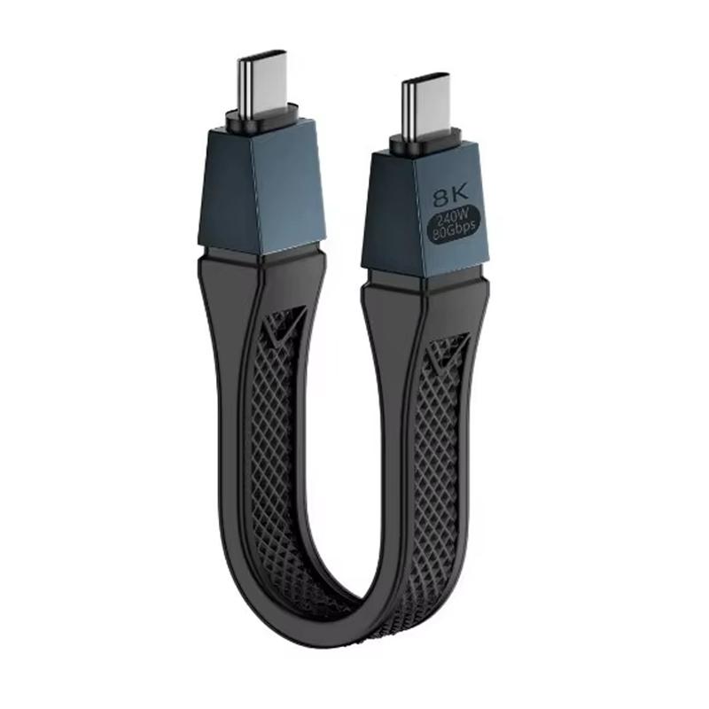 PD 240 Вт Type-C к Type-C для Thunderbolt 5 Полнофункциональный кабель для передачи данных Быстрая зарядка Вывод видео 8K Функциональная передача данных 80 Гбит/с