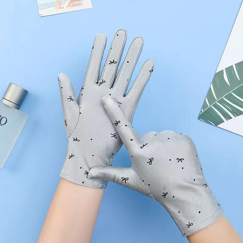 Женские перчатки-митенки для вождения, солнцезащитные перчатки, женские летние дышащие эластичные перчатки для защиты от солнца для леди, девушки