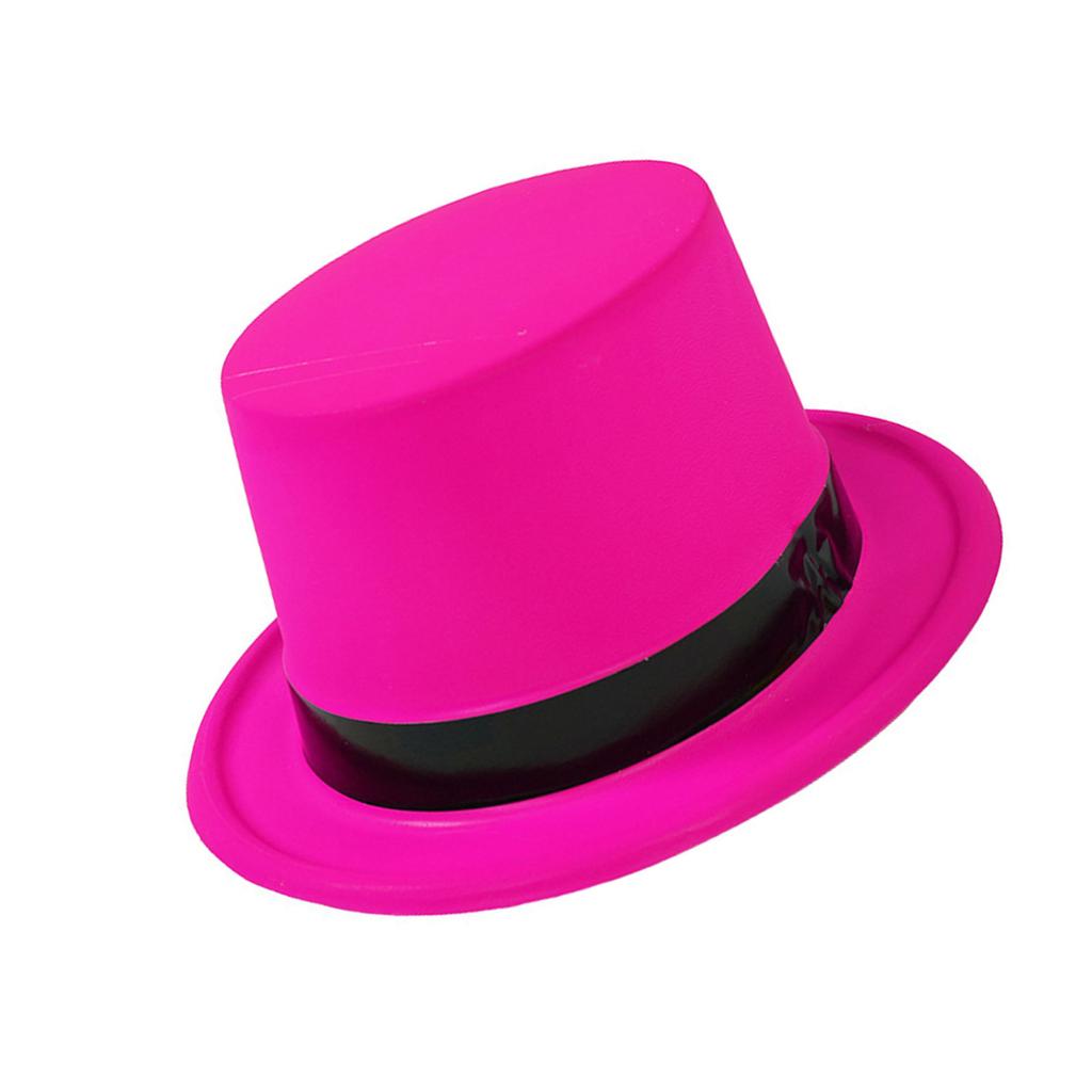Popular Top Hat with Bright Fluorescent Color for Holiday Fashion Masquerades Party Jazzy Hat Stage Performers Party Hat