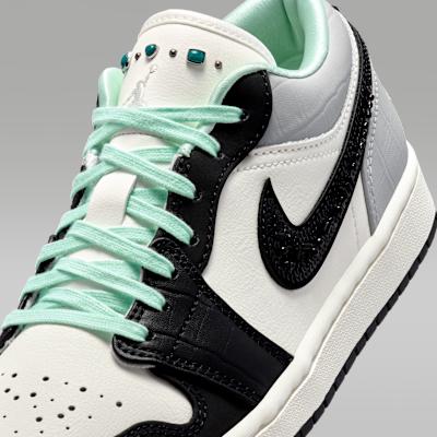 Jordan Air Jordan 1 Винтажные Баскетбольные Кроссовки Женские Низкие Холщовые Белые