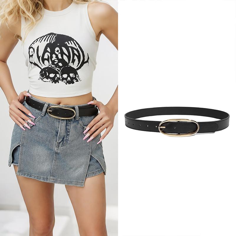 Korean Style Retro Jeans Belt Female Personality Y2K Vintage Ins Style With Jeans Belt Decoration Belt Clothing Accessories