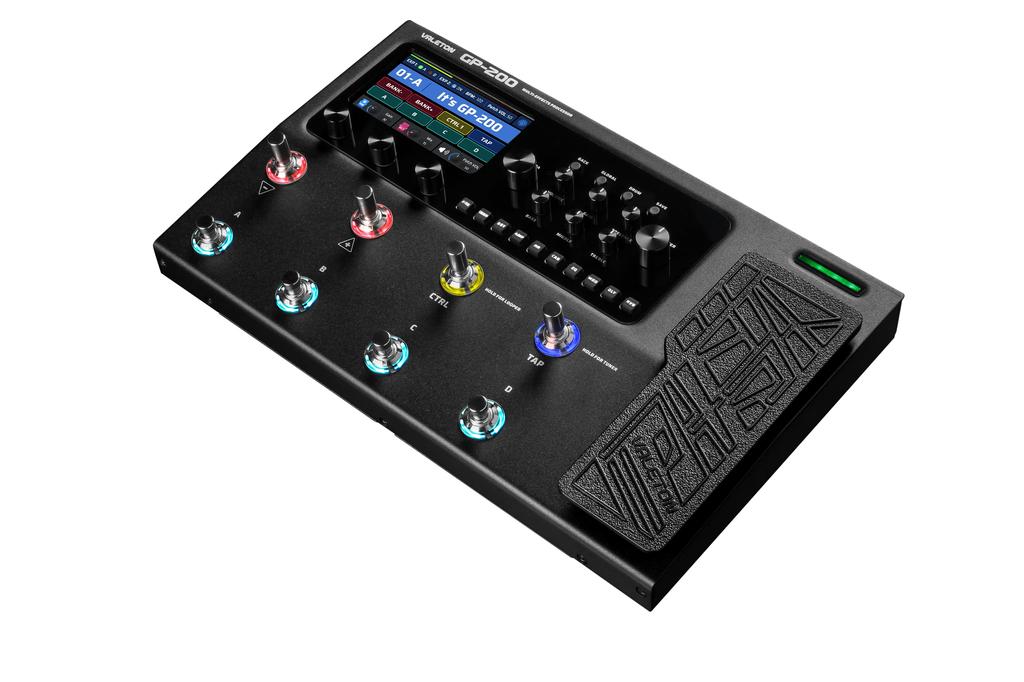 Valeton Pedal with Expression FX Amp IR Cabinet and USB Interface GP-200 Multi-Effects Pedal, Loop, MIDI, Modeling, Simulation, Stereo,