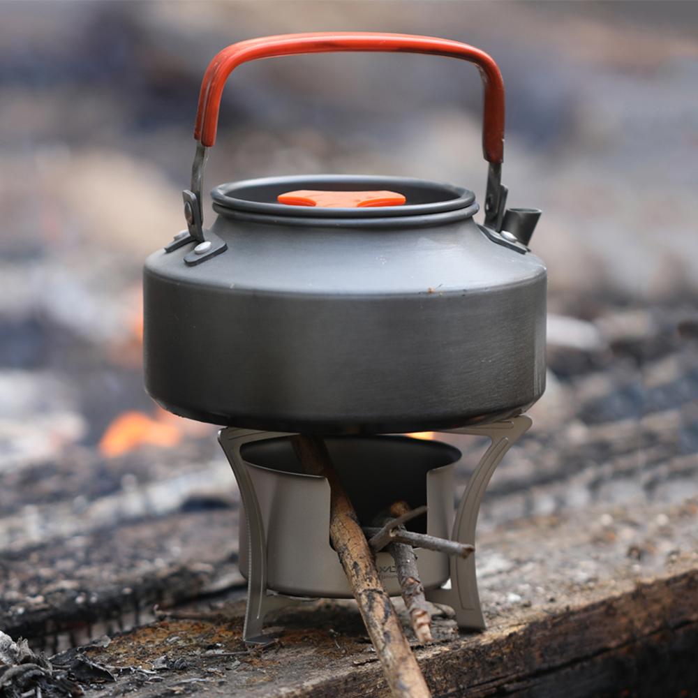 Lixada Titanium Alcohol Stove Ultralight Mini Pocket Alcohol Stove for Hiking Backpacking Fishing