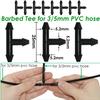 500-50PCS Plastic Barbed 3-Way Tee Connector for 3/5mm Tubing Watering Pipe Hose Couplings Micro Drip Irrigation Garden Tools