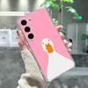Cartoon Funny Duck Phone Case For Samsung Galaxy A91,80,73,72 ,71,53,52,32 ,31,22,21s,20,Transparent Case