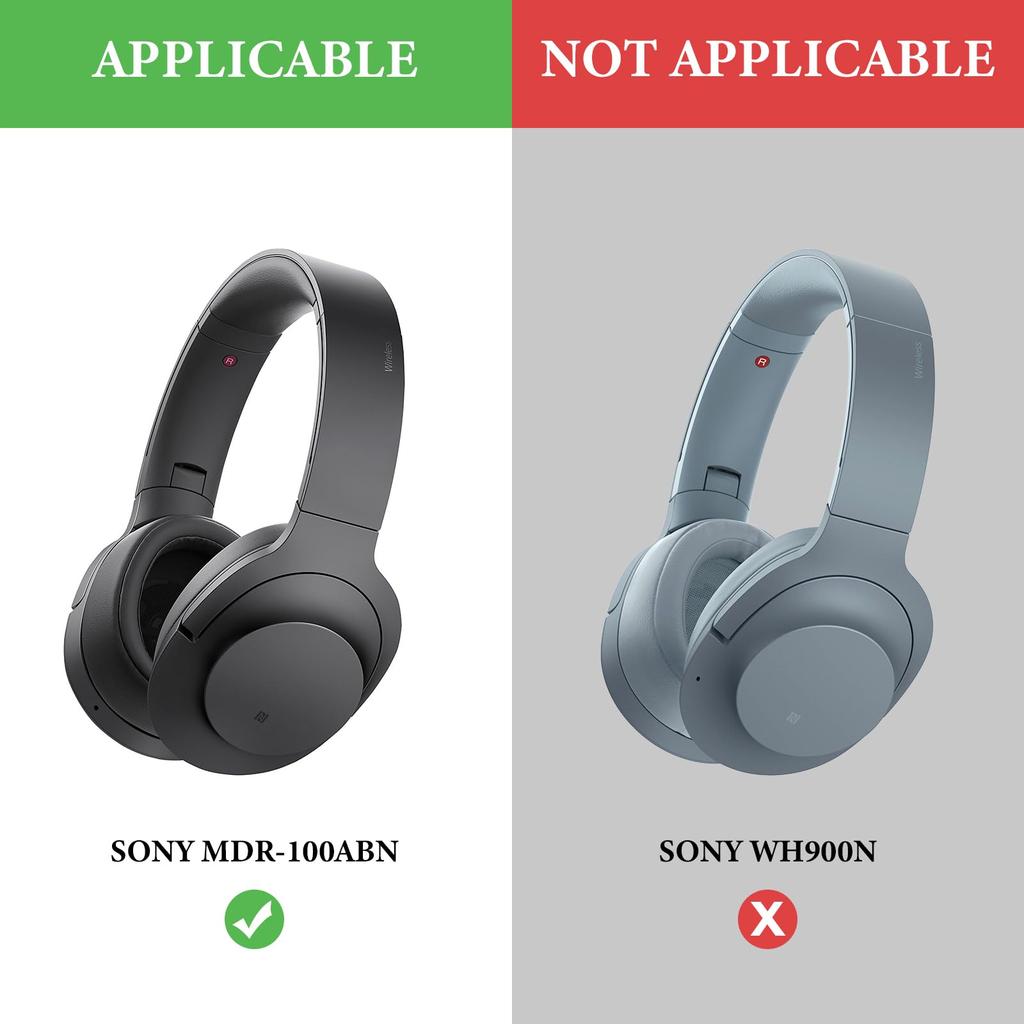 Совместимость оголовья Geekria Оголовье для наушников Protein Leather Pad Совместимость с Sony SONY Замена MDR-100ABN (черный)