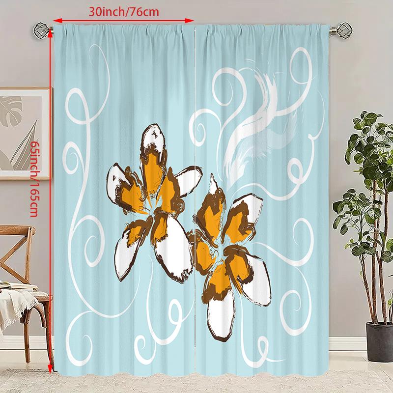2 шт. - Бабочка - занавеска с принтом - материал полиэстер - для спальни, гостиной, кабинета, занавеска, препятствующая приватности