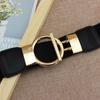 Gold Dress Decor Accessories Round Buckle Clothes Waist Belts Elastic Belts Waistband Cummerbunds