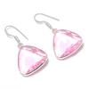 Розовый Топаз Ручной Работы 925 Стерлинговое Серебро Подарочные Ювелирные Изделия Серьга 1,58" W1h70