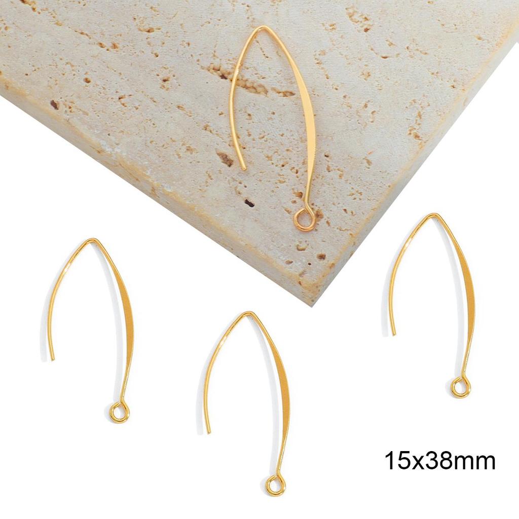 Позолоченные медные крючки для сережек 18 К, проволока для ушных крючков для изготовления ювелирных изделий