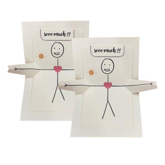 1/2/3 шт. Романтическая поздравительная открытка «Я люблю тебя», всплывающая 3D-открытка на годовщину, открытка-сюрприз для парня и девушки