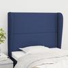 VidaXL Headboard with Ears Blue 103x23x118-128 Cm Fabric3117812