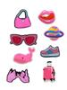 Джибитсы розовая тематика мода Pink Jibbitz 8 шт аксессуары крокс украшение