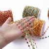 6 мм Кристальные Бусины Цепочки 1-метровый Рулон DIY Ожерелье Поделки Цветные Цирконы Материалы для Изготовления Украшений Сверкающие Аксессуары Материал