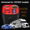 Автомобильный инвертор 24 В 12 В 220 В 120 Вт светодиодный дисплей 3 automotiva QC3.0 12 USB v инвертор 220 fonte прикуриватель v порты сигарета + U9U0