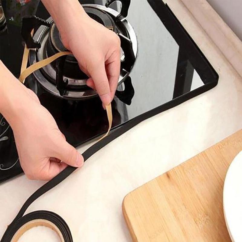 2 шт. самоклеящаяся уплотнительная полоска для кухонной двери, окна, газовой плиты, раковины, края отделки
