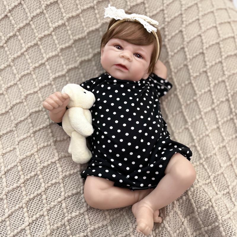 Реалистичные 18 кукол Reborn Baby Dolls ELIJAH, более реалистичные, милые, с утяжеленным тканевым телом, куклы для новорожденных с имплантированными волосами, игрушка для малышей, игрушка-подруга по играм