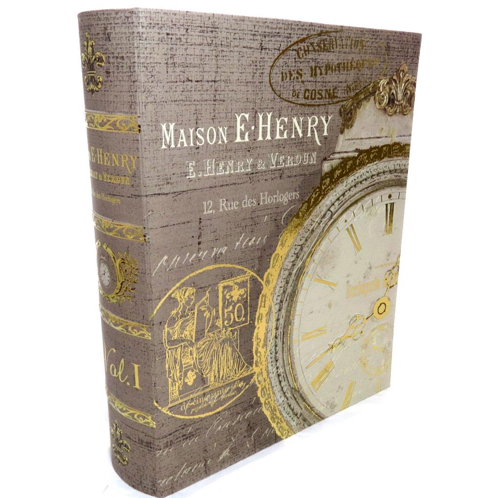 Les Trésors De Lily [L7288] - Trio of 'Vintage Times' Taupe Gold Storage Boxes