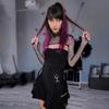 Punk Gothic Black High Waist Black Skirts Women Sexy Patchwork Bandage Mini Skirt Female Streetwear Summer