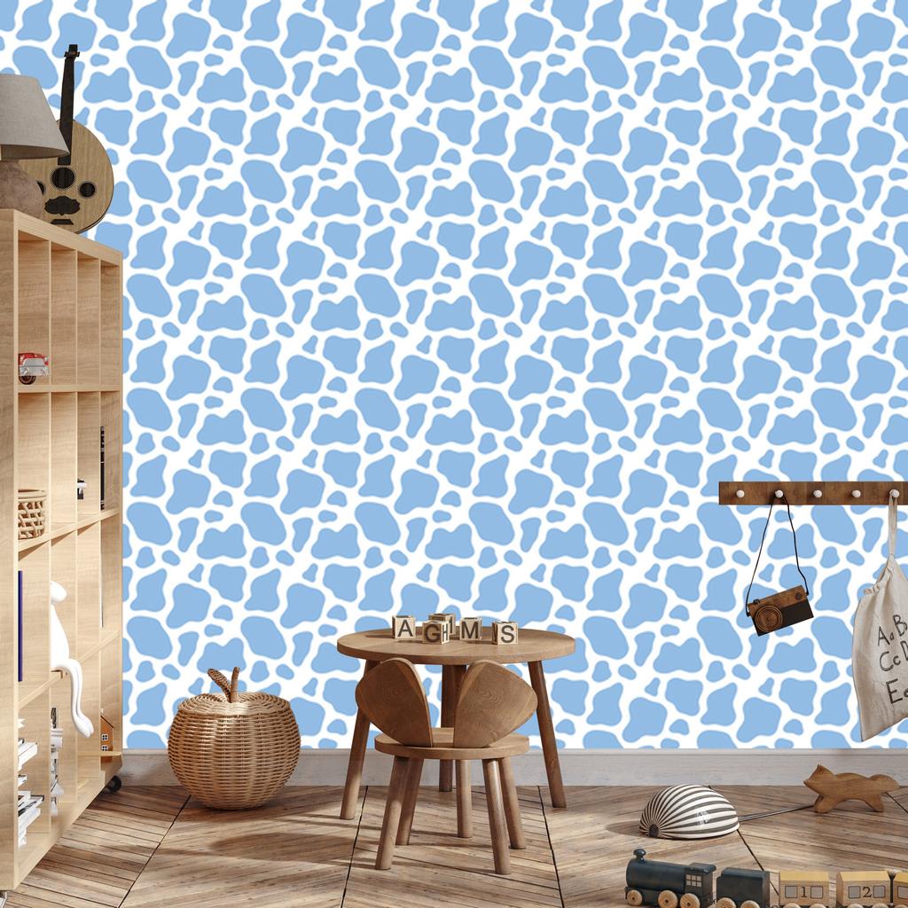 Cow Patches Azure Wallpaper, Azure Center for Living Room and Bedroom 50x1000