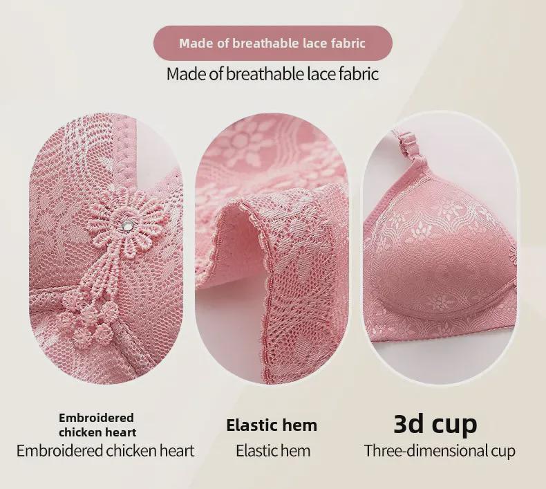 Большой жаккардовый бюстгальтер с тонкой чашкой, полностью закрывающий, без косточек, для людей среднего и пожилого возраста