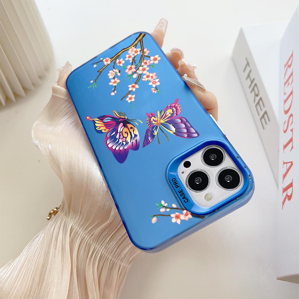 Окрашенный узор, красочный серебристый, двухсторонний, жесткий, противоударный чехол для телефона Vivo