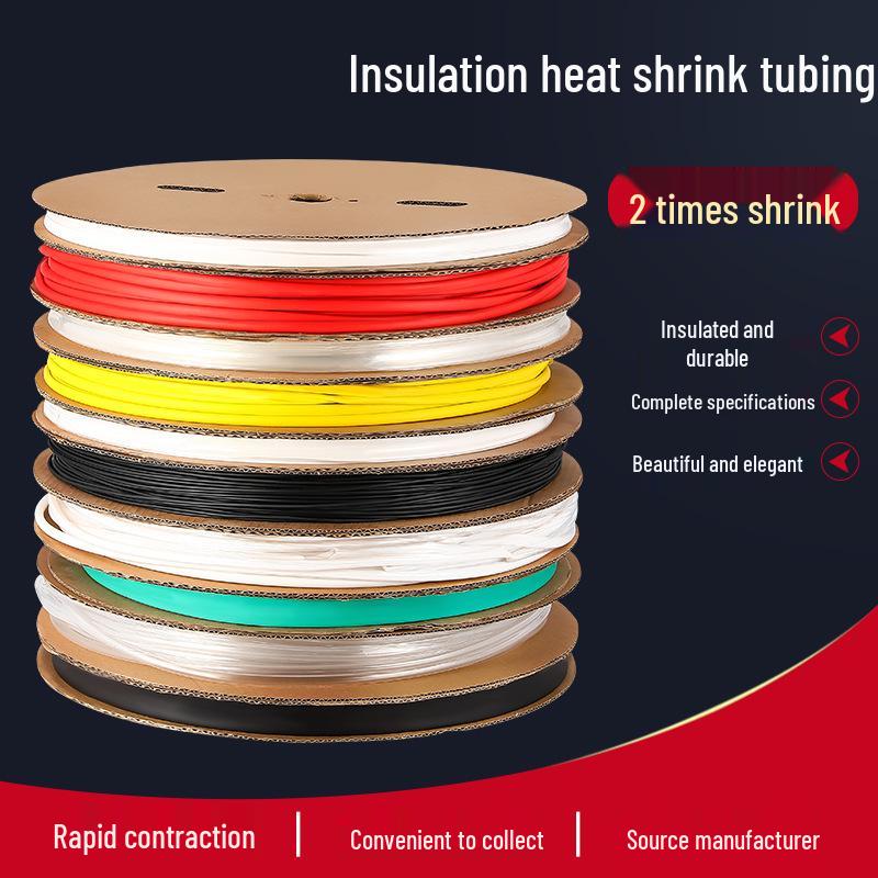 Colored PE Heat Shrink Tubing: 2x Insulating Wire Protection Sleeve