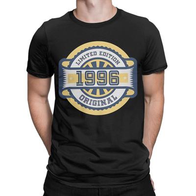 Vintage 1996 Limited Edition Original Birthday Novelty 100% Cotton T-Shirt Tops Tees For Men