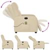 Electric Massage Chair Cream Fabric