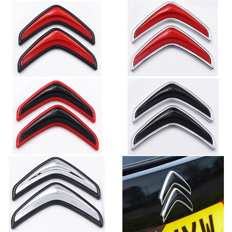 1pcs ABS new 8.1cm 11.5cm Citroen Car Rear Bumper tail door trunk car rear Emblem sticker styling Accessories