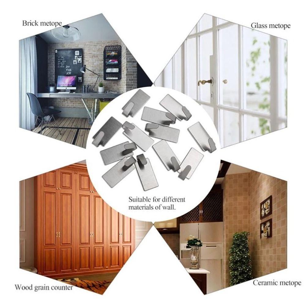 1/6Pcs Kitchen Bathroom Wall Hanger Hook Small Towel Rack Hanger New Bathroom Organizer