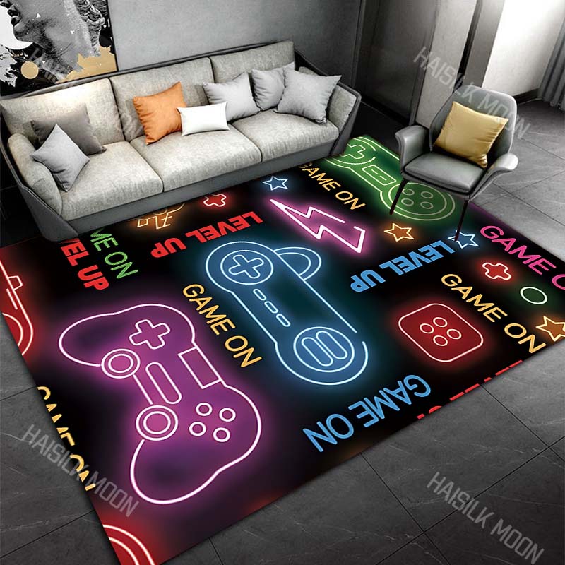 1PC Neon game controllers Carpet for Living Room Bedroom Sofa Home Decor Rus Non-slip Floor Mat Luxury Gift Multiple sizes
