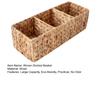 Плетеная корзина, плетеная корзина с разделителями, экологически чистая, без запаха, компактная, многоцелевая, органайзер для ящиков стола