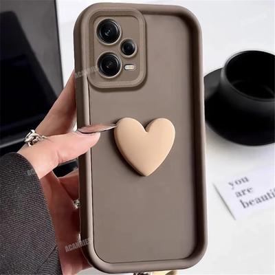 Note12 12pro 12s Poco X5 X5pro милый силиконовый чехол с сердечком для Xiaomi Redmi Note 12 Pro Plus 4g 5g женская матовая задняя крышка X 5