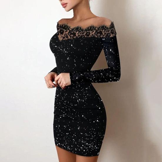 Женские Нижние Юбки Плюс Размер Женское Мини-Платье Дизайн Сращивания Одежда С Открытыми Плечами Узкое Платье-футляр для Клуба