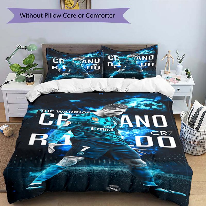 Ronaldo's Prince Neymar's Journey Glory Bedding Set, Breathable Duvet Cover with Pillowcases, Soft Bed Linen for Bedroom Home Decoration, Perfect Fest
