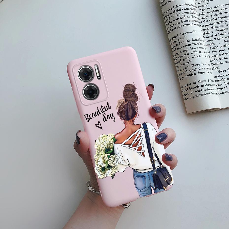 Case For Xiaomi Redmi 10 5G Case Silicone Soft Cute Pretty Girls Cover Funda For Xiaomi Redmi 10 5G 22041219G 22041219NY Bumper