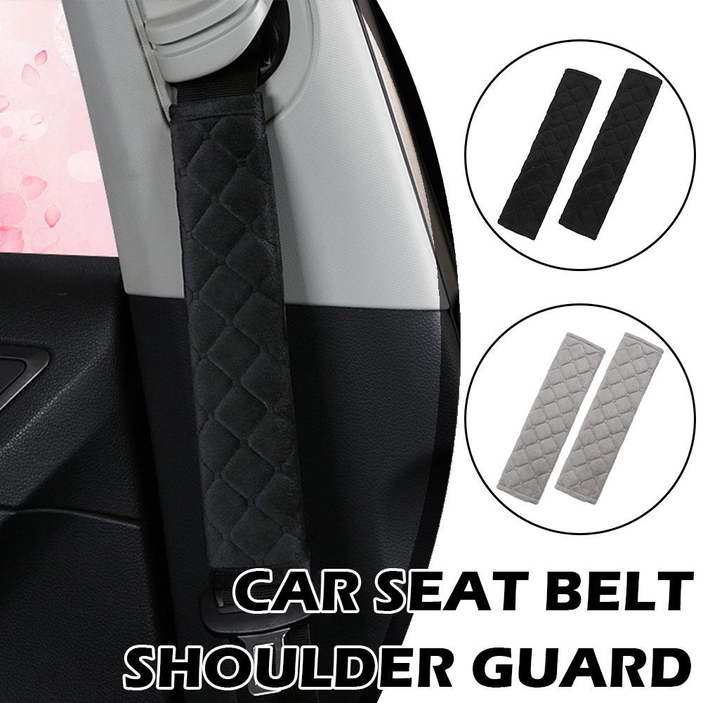 2Pcs Universal Car Seat Belt Cover Adjustable Soft Pads Seat BackPack Accessories Belt Plush Shoulder Kids Adults Strap Aut X3S5