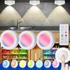 RGB цветные подсветки под шкафом беспроводные светодиодные лампы на батарейках пульт дистанционного управления с регулируемой яркостью для шкафа ночник для спальни кухни