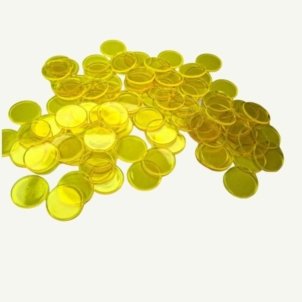 100Pcs Plastic Bingo Chips 25mm Math Manipulatives New Counting Tokens Sorting Activities