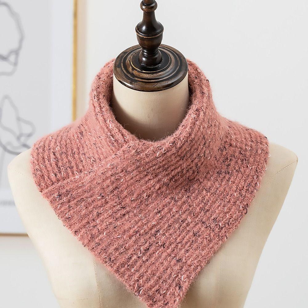 Зимний теплый шарф для шеи, ветрозащитный водолазка, простой шарф для женщин и девочек