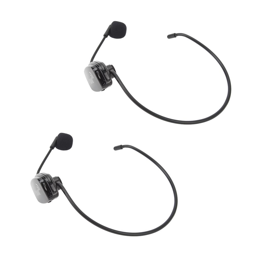Wireless Microphone Headset Noise Reduction Rechargeable 2.4G Dual Headset Mic System for Teacher Stage