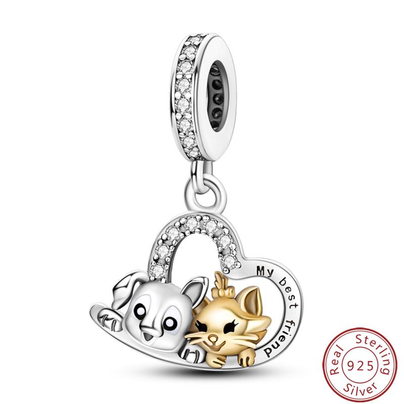 Милая серия «Кошка и собака» Медные шармы «Луна», «Бабочка», «Отпечаток лапы» 3 мм Сделай сам Изготовление изящных ювелирных изделий Подарки