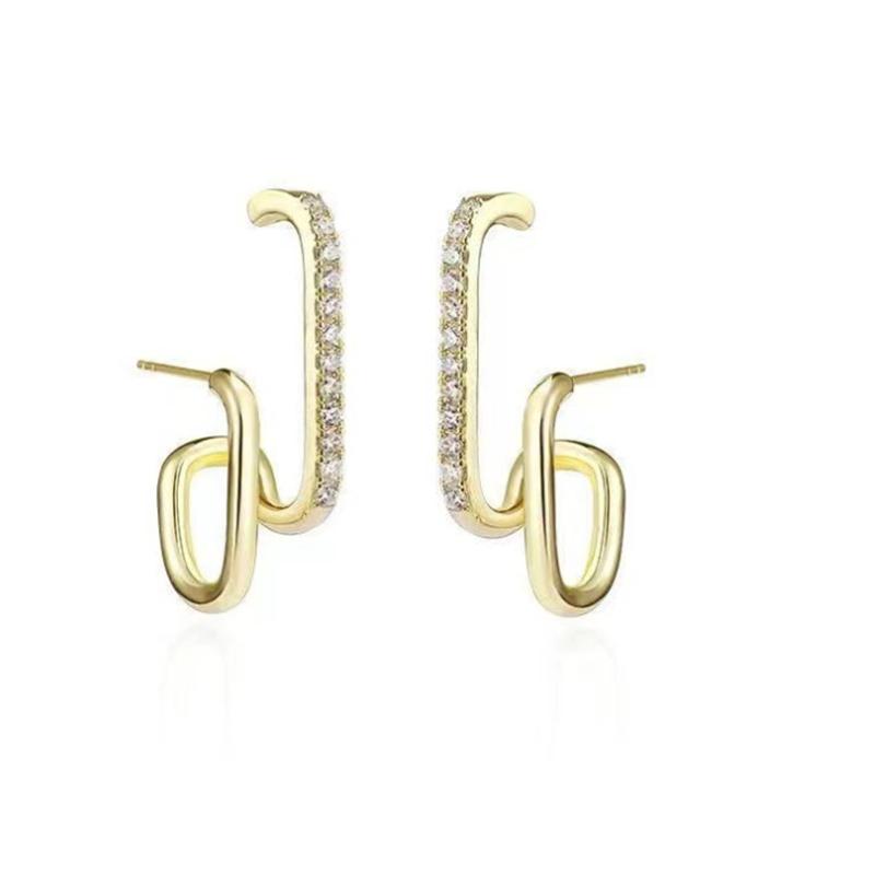 Новые модные металлические стразы простые серьги-гвоздики для женщин подвески ювелирные изделия Brincos подарок на Рождество девушке