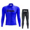 Men Women Cycling Jersey Set Long Sleeve Quick Dry Mountain Bike Riding Outfit Breathable Sportswear