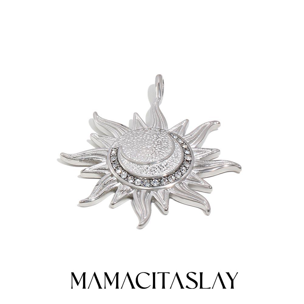 MamacitaSlay Серьги-подвески, ожерелье, браслет из нержавеющей стали 316L с резьбой, подвески в виде Солнца и Морской звезды, водостойкие ювелирные изделия, подарки