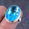 Swiss Blue Topaz Gemstone 925 Sterling Silver Gift Jewelry Ring Size 6