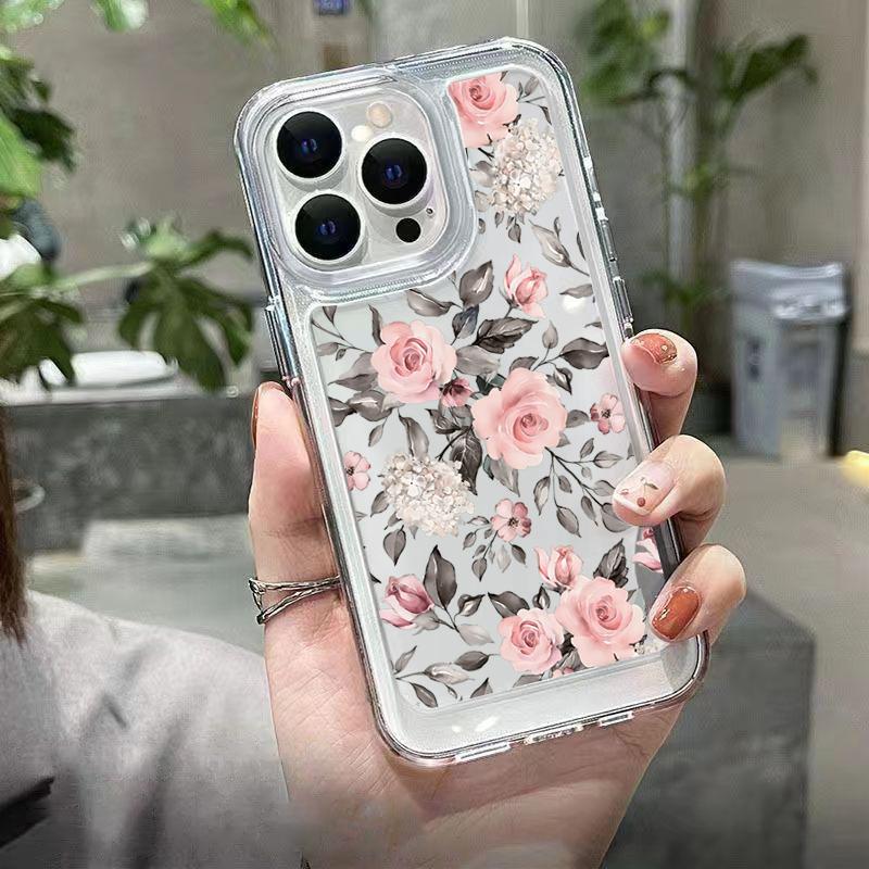 Flower Soft Silicone Case For Iphone 16 Case For Iphone 15 14 13 12 11 Pro Max Case Cover Xs Xr 7 8 Plus Case Funda Coque Bumber