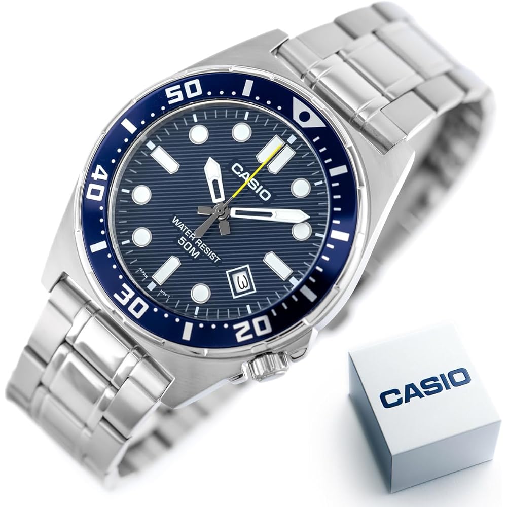 Casio MTD-135D-2AVDF Silver Men's Watch Stainless Steel Water Resistant Quartz